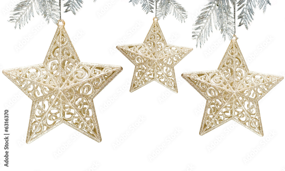 Star decoration on white background Star decoration on white background