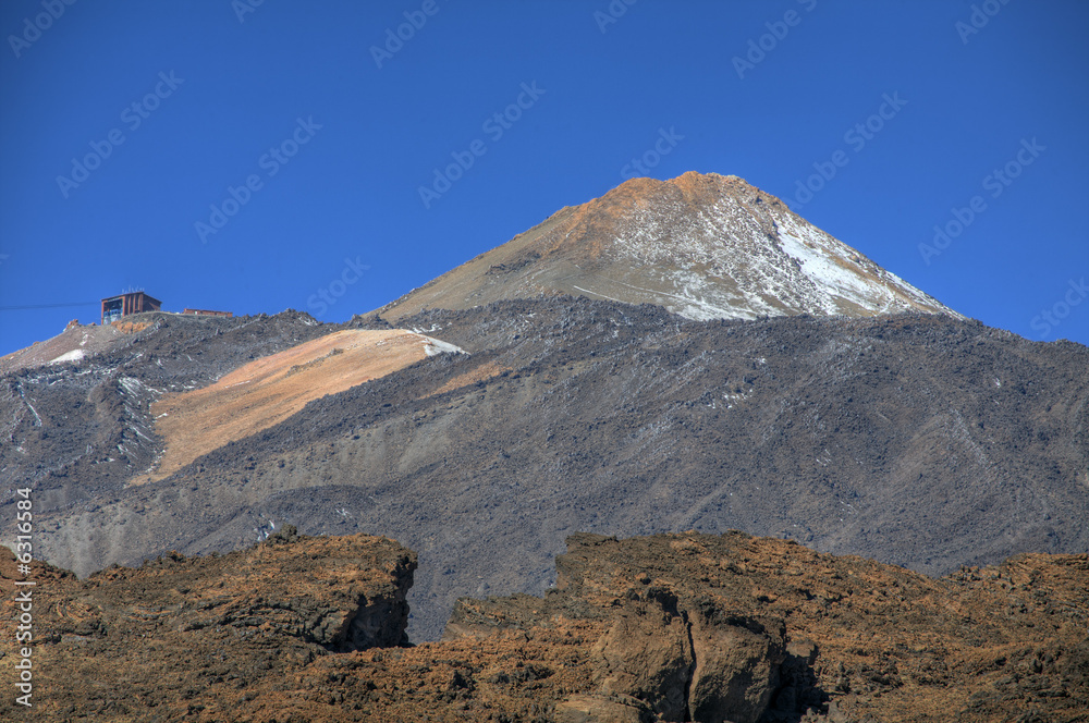 Snow-covered peak of Teide, Tenerife