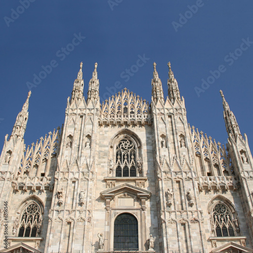 front facade of Duomo Milan