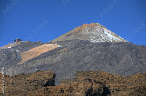 Snow-covered peak of Teide  Tenerife