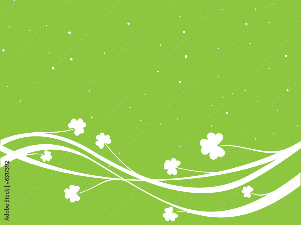 Shamrock with Green Background