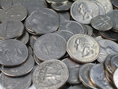 Coins-Mostly Quarters