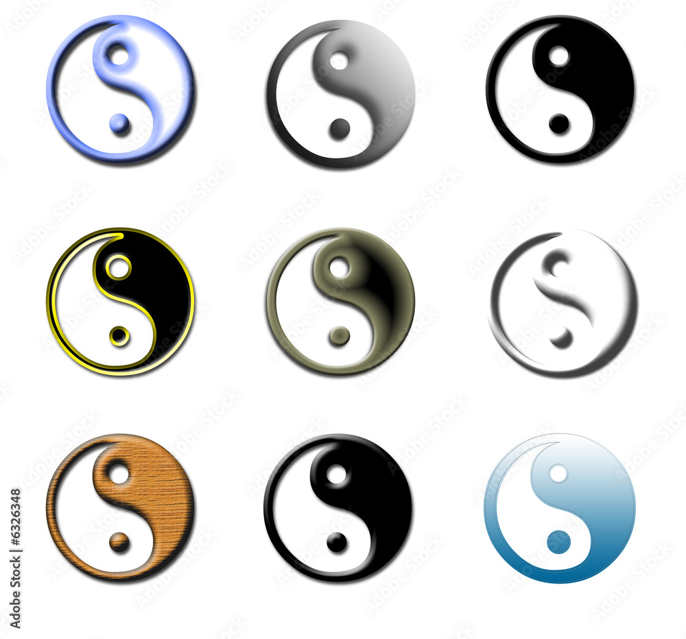 Fototapeta premium bouton yin yang