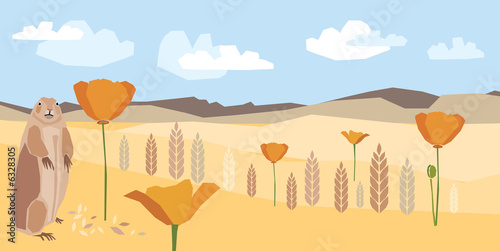 Illustration-whimsical prairie