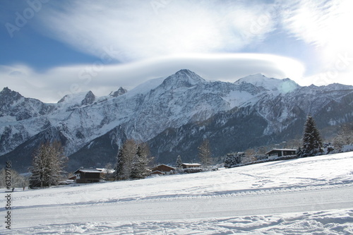 Massif du Mont blanc depuis les houches