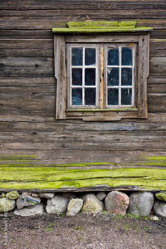 Window of a old wooden cottage