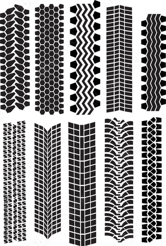 tire prints vector