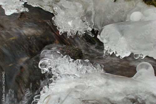 Ruisseau gelé,Aude,Pyrénées