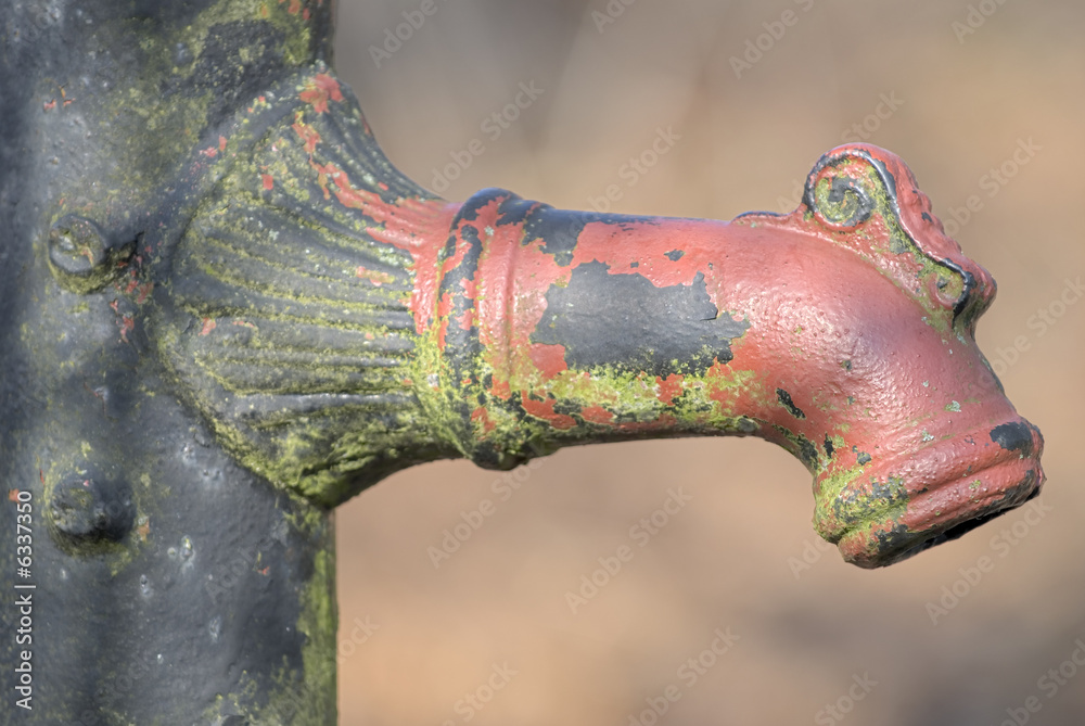 Abstract or Georgian peiod cast iron water pump Abstract or Georgian peiod cast iron water pump
