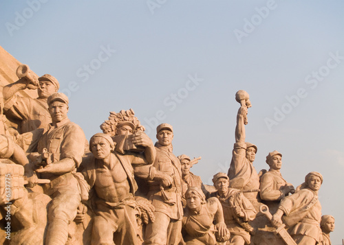 Photography Workers Statue at Tiananmen square in Beijing, China