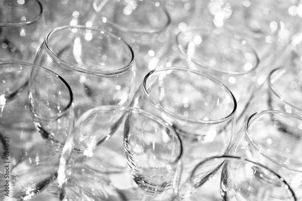 Verres de vins alignés Verres de vins alignés