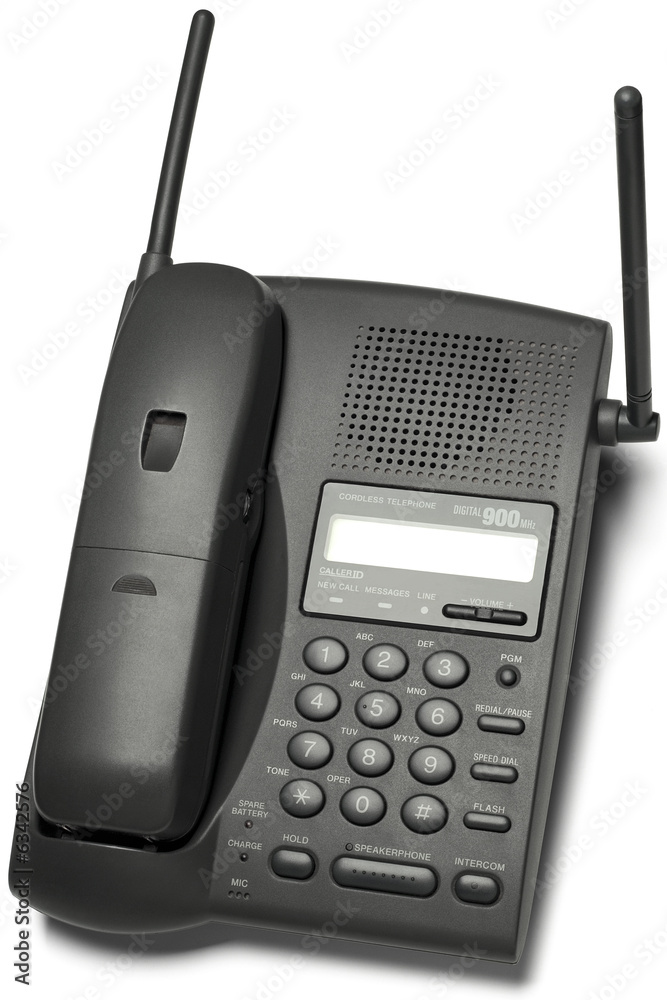 a cordless phone on white with clipping path a cordless phone on white with clipping path