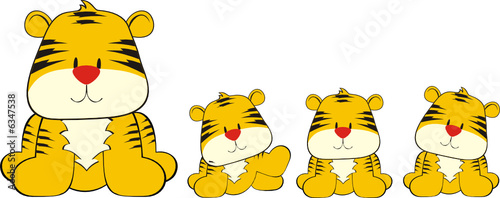 tigre con cachorros