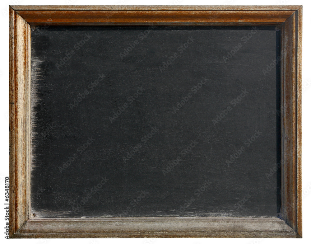 Fototapeta premium Old blackboard isolated on a white background.