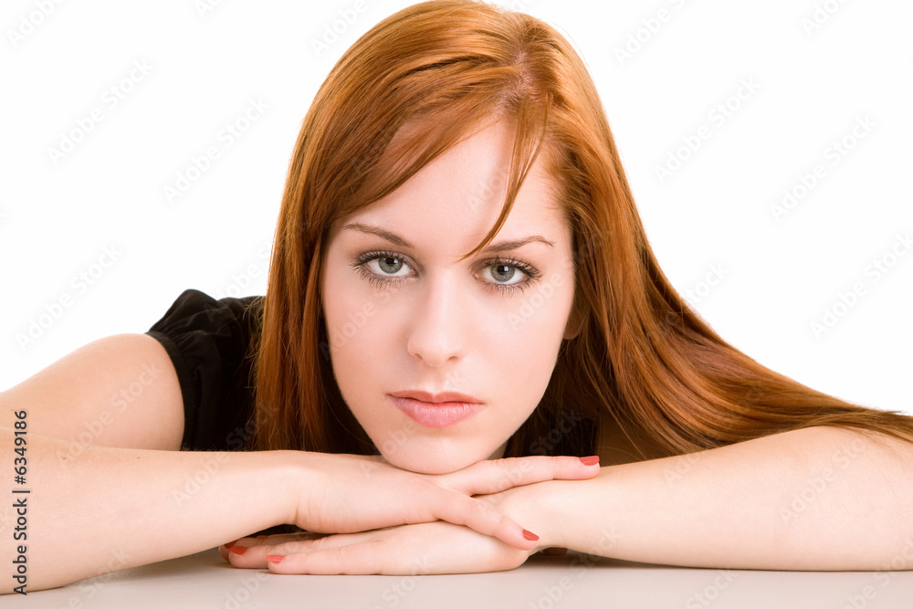 Portrait of a beautiful redhead girl. Portrait of a beautiful redhead girl.