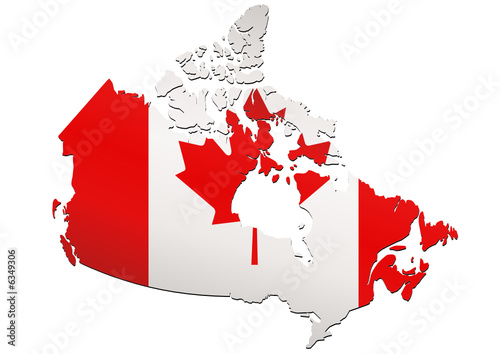 Carte du Canada (Drapeau)