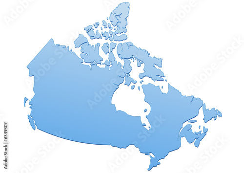 Carte du Canada bleu