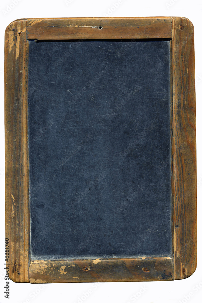 an old blackboard with soft shadow on white background an old blackboard with soft shadow on white background
