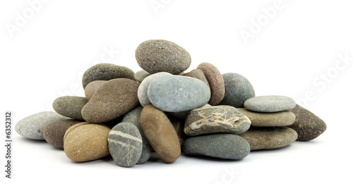 zen stones on pile studio isolated
