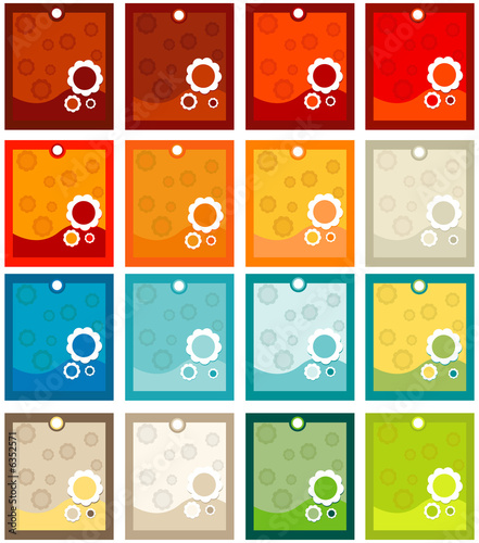 tags with framed spring flo...