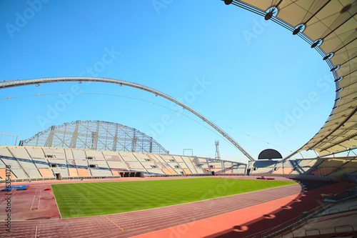 Inside Khalifa sports stadium in Doha, Qatar