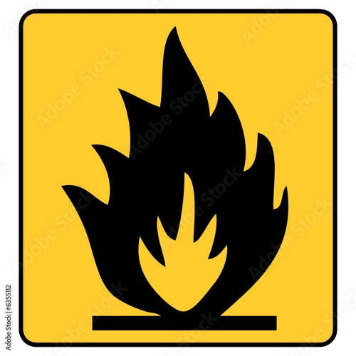 Brandgefahr - Schild
