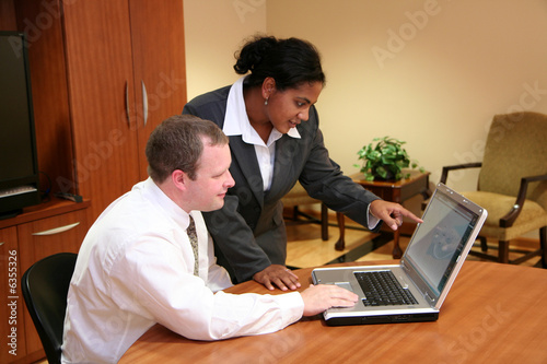 Businesswoman and Businessm...