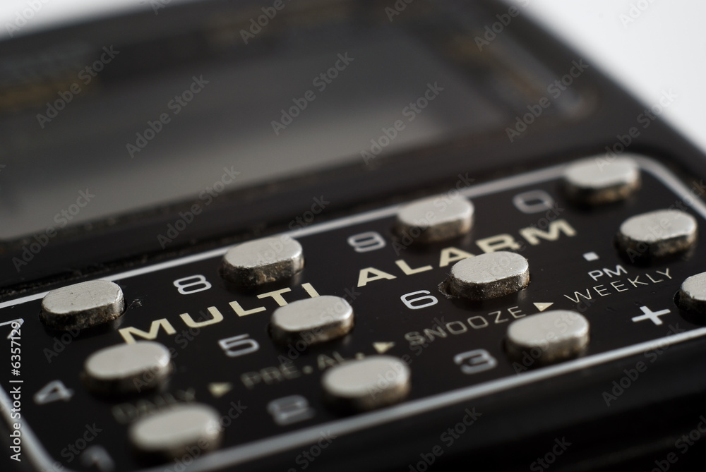 Near-macro shot of a calculator watch from the 80s Near-macro shot of a calculator watch from the 80s