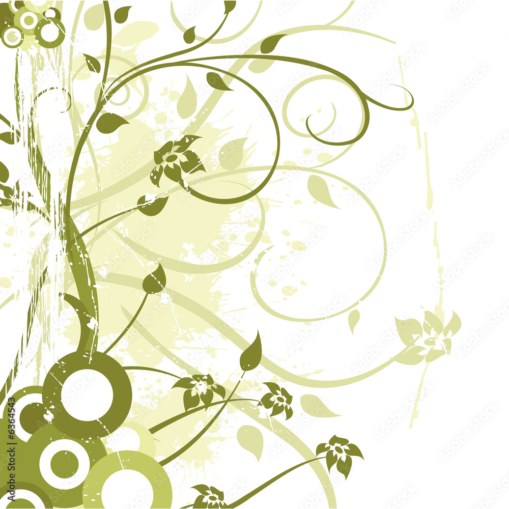 flower ornament vector design with grunge elements flower ornament vector design with grunge elements