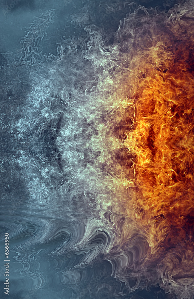Fire and Water Abstract