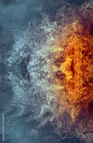 Fire and Water Abstract