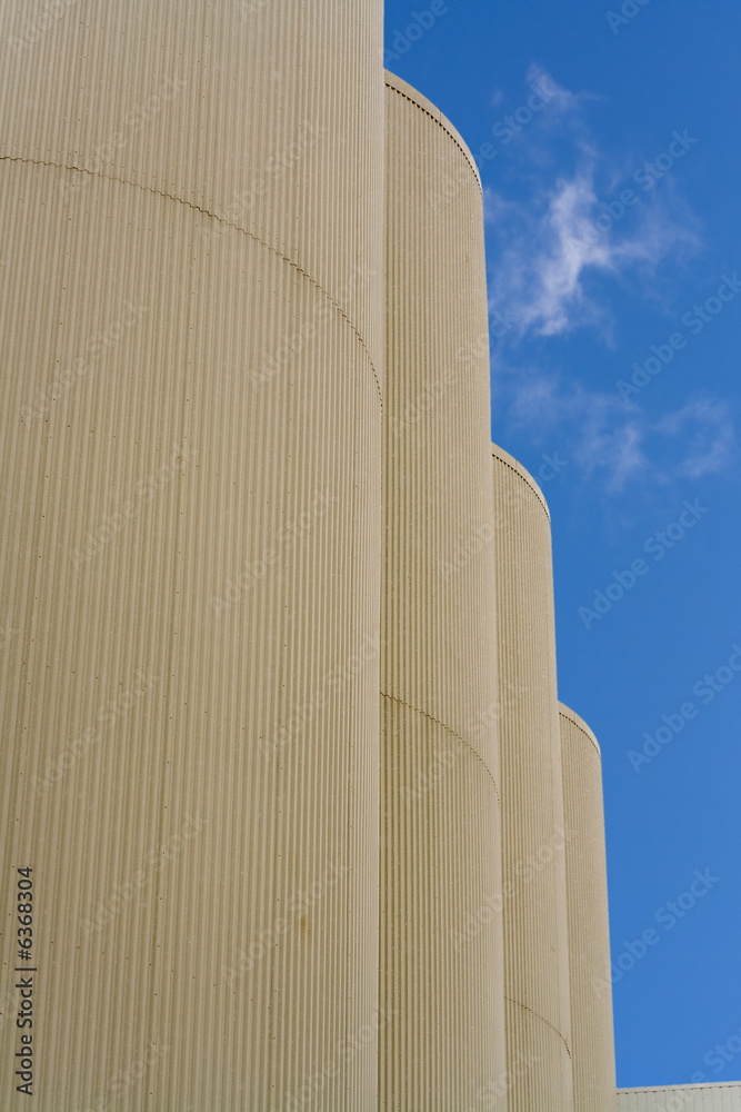 brewery tanks blue sky big containers beer production industry brewery tanks blue sky big containers beer production industry
