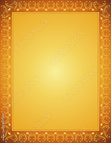 golden certificate background, vector