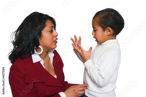 Toddler using fingers to count