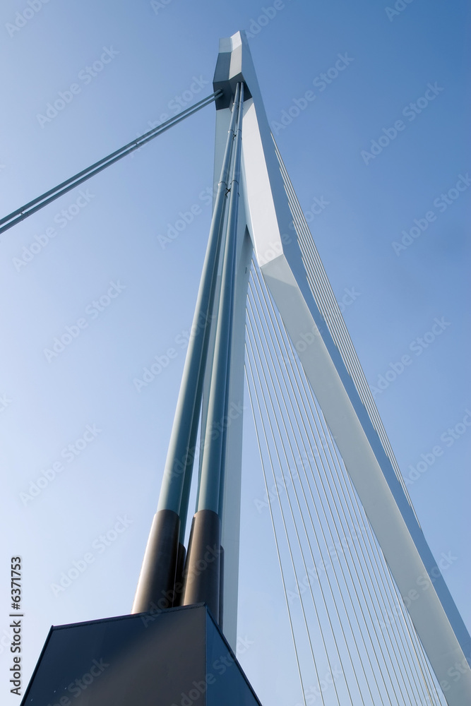 a piler of the bridge in Rotterdam, the netherlands