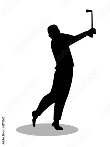 golfschwung - silhouette