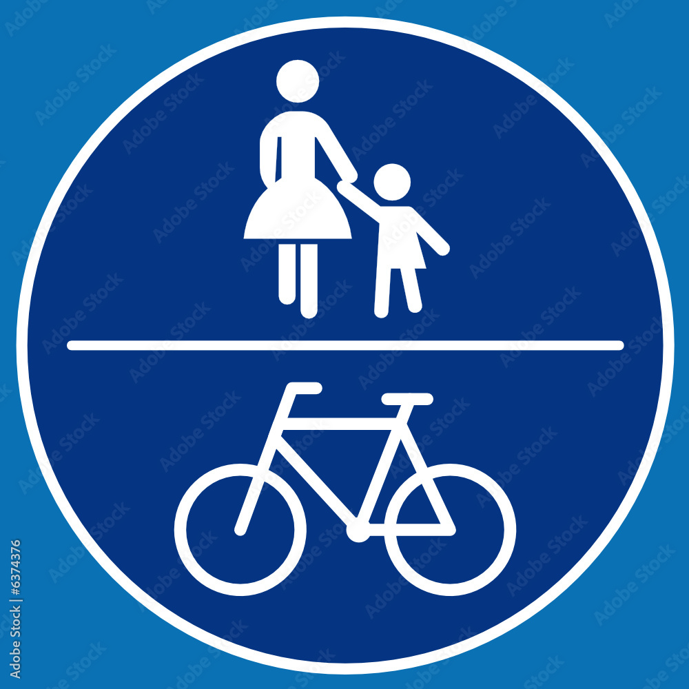 Fussgänger, Radfahrer Fussgänger, Radfahrer