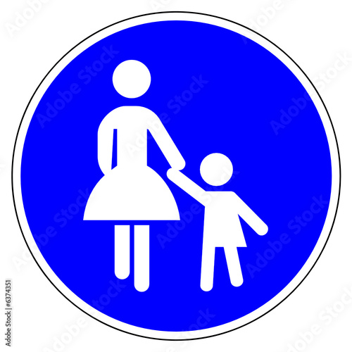 Mutter mit Kind - Schild