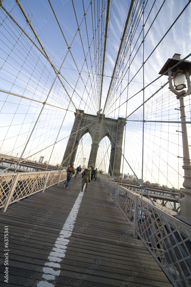 Obraz premium Brooklyn Bridge Wide Angle 2