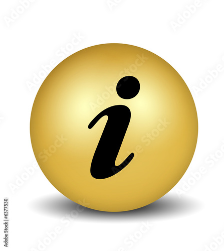 Information Symbol - gold