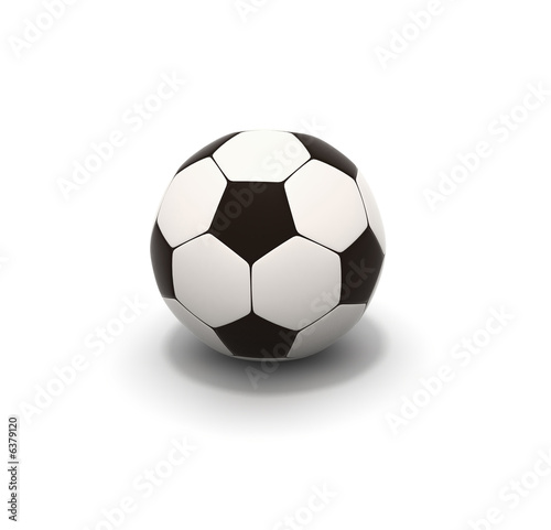 soccer ball on white background 3d image