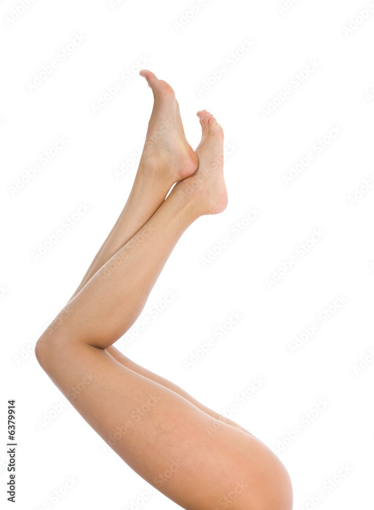 Woman legs on isolated background Woman legs on isolated background