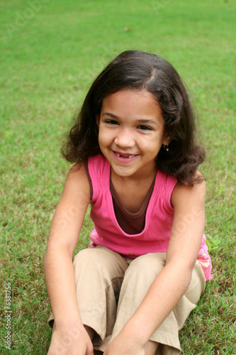 Young girl outside