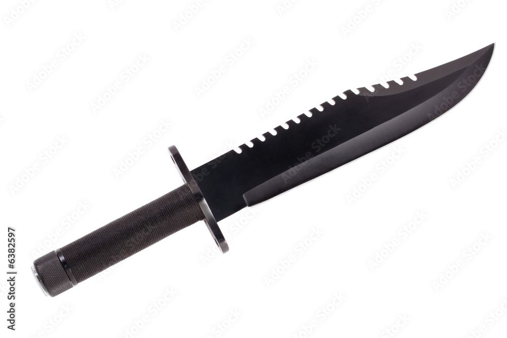 Hunting dagger on white background Hunting dagger on white background