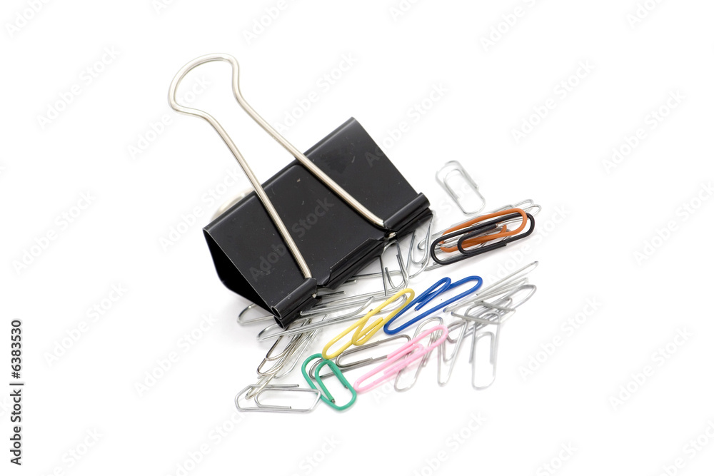 paper clips on white