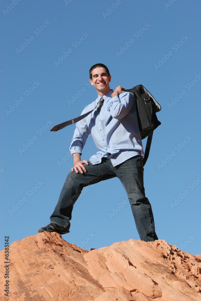 Young successful businessman outdoors
