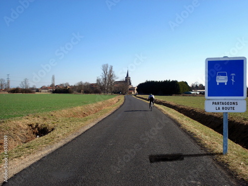 Panneau partageons la route