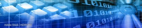 blue banner illustrating new technologies