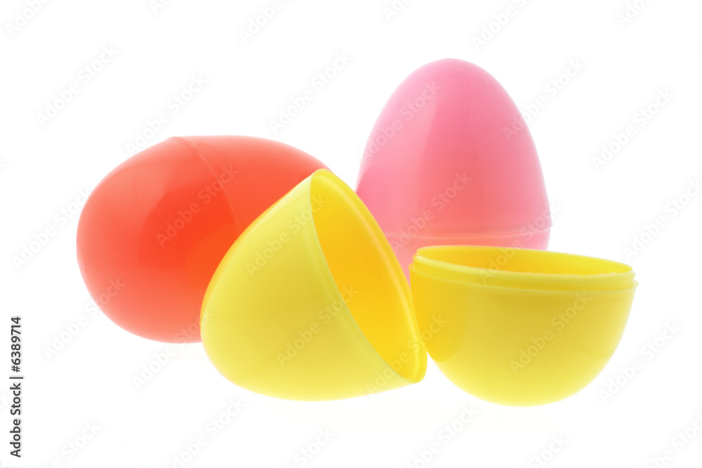 Obraz premium Easter Eggs on White Background