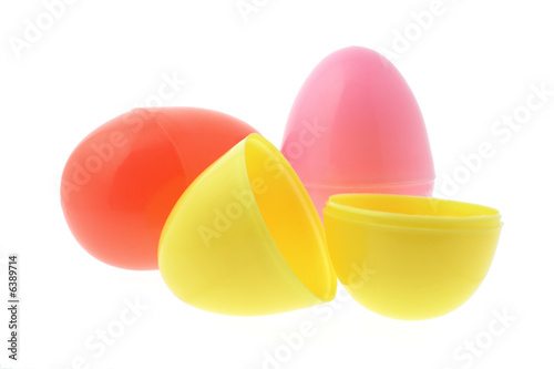 Easter Eggs on White Background